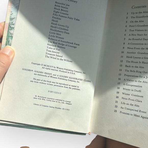 Vintage 1960s Heidi Illustrated Classic Book - Picture 4 of 4